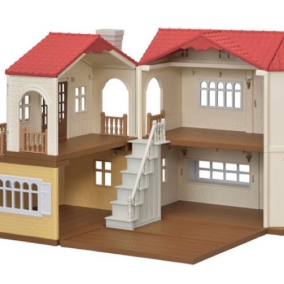 Calico Critters Red Roof Country Home & Snow Rabbit Family - Picture 10 of 13